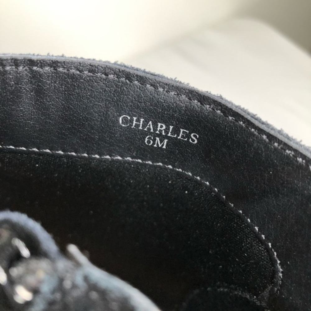 Isaac Mizrahi Charles Black Suede Back Lace Ankle Booties Block Heel Womens 6M - Picture 10 of 10